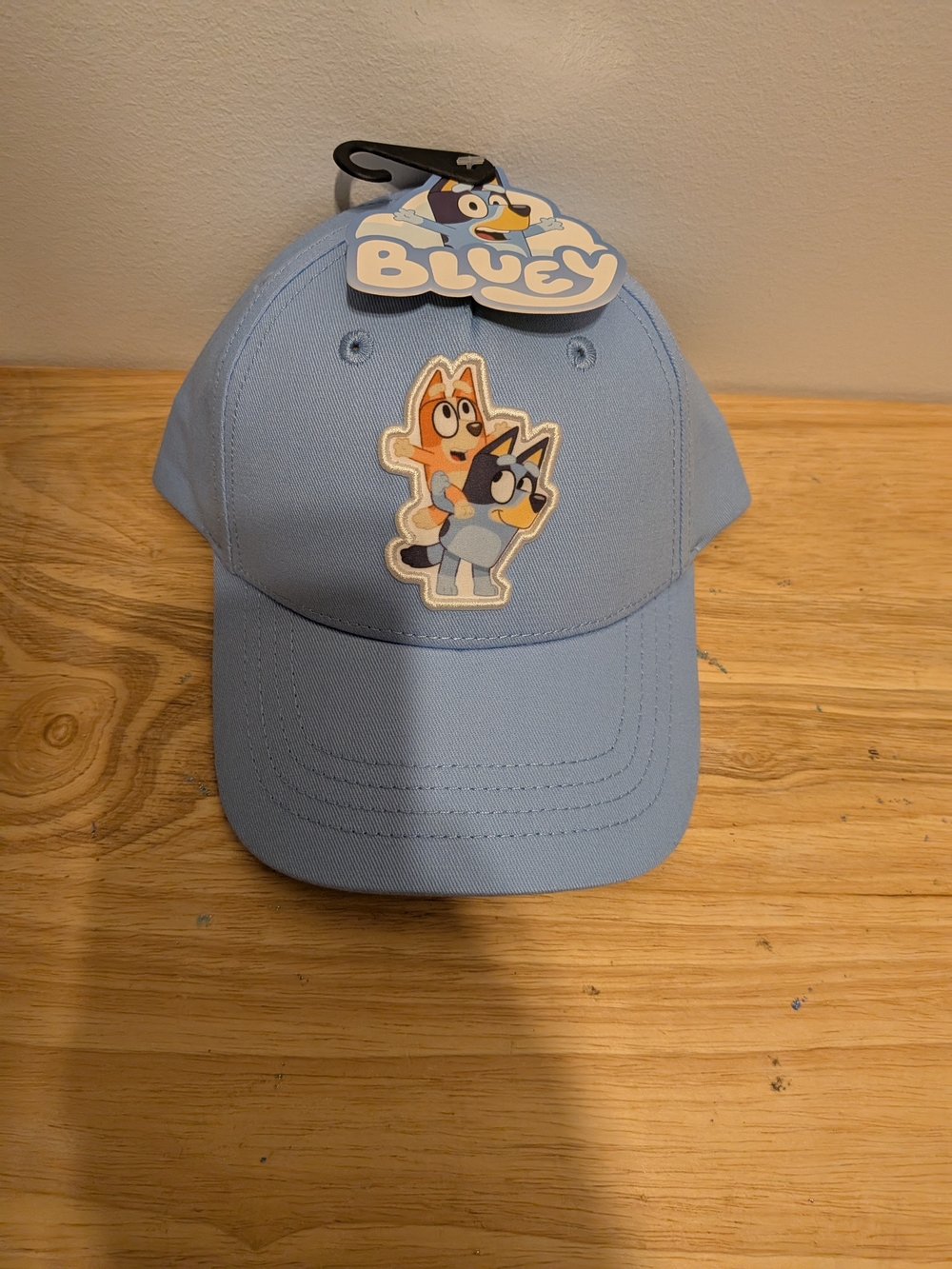 Bluey Light Blue Kids Baseball Cap with Character Patch